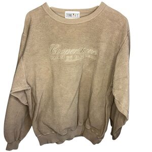 Vintage 80s 90s Cream Cooperstown Home of Baseball Crewneck Size M